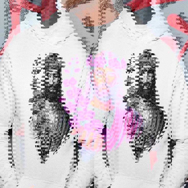 紫の蘭を持つイエス パーカー 面白い贈り物