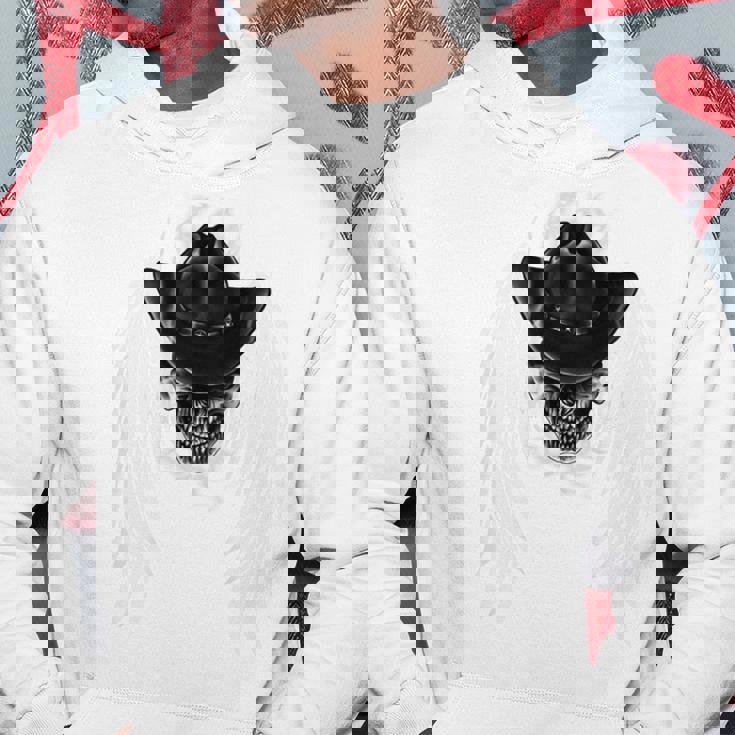 羽の天使の翼 カウボーイスカル 背中 パーカー 面白い贈り物