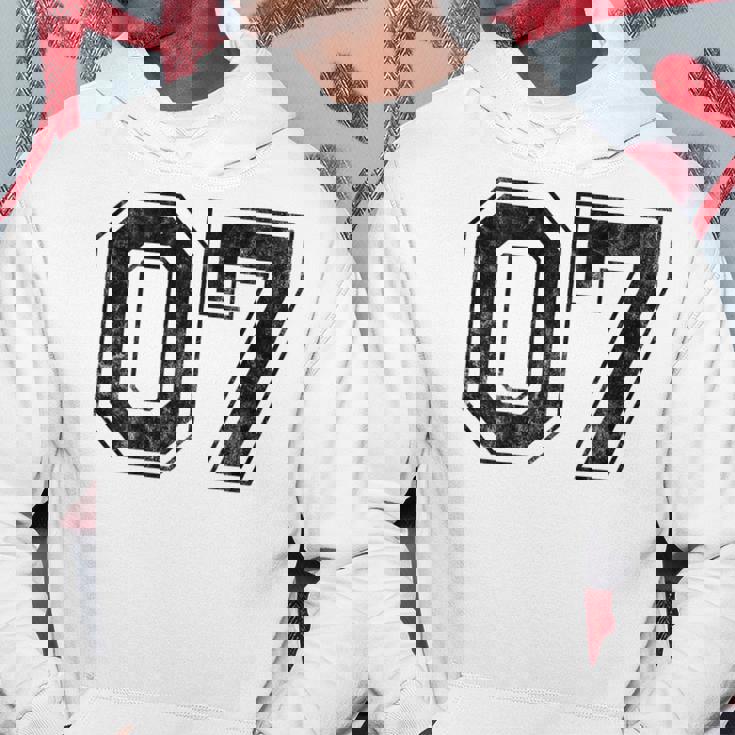 背中に07番 パーカー 面白い贈り物