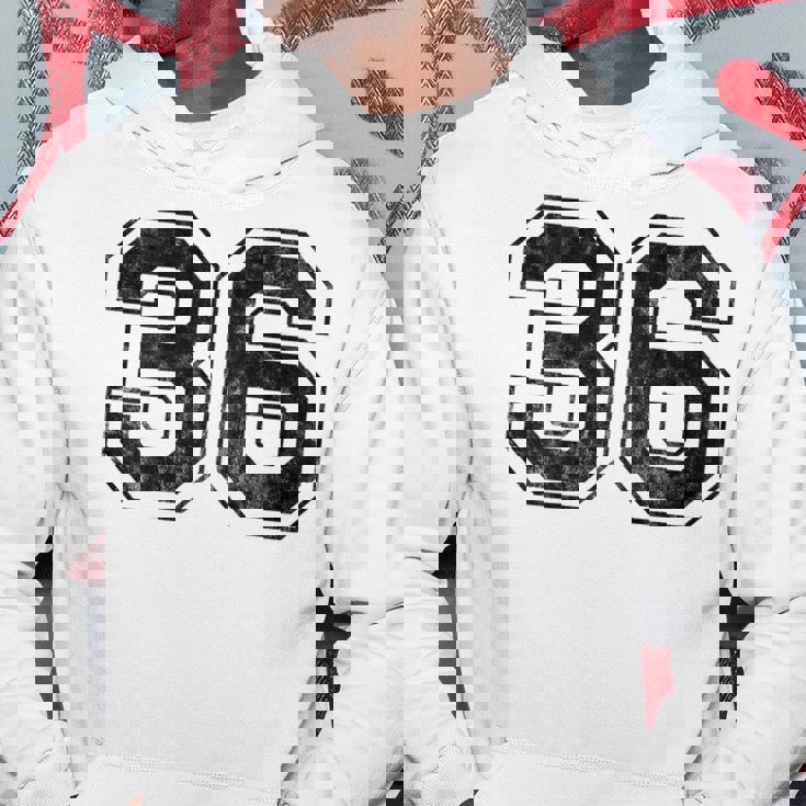 背中に36番。 パーカー 面白い贈り物