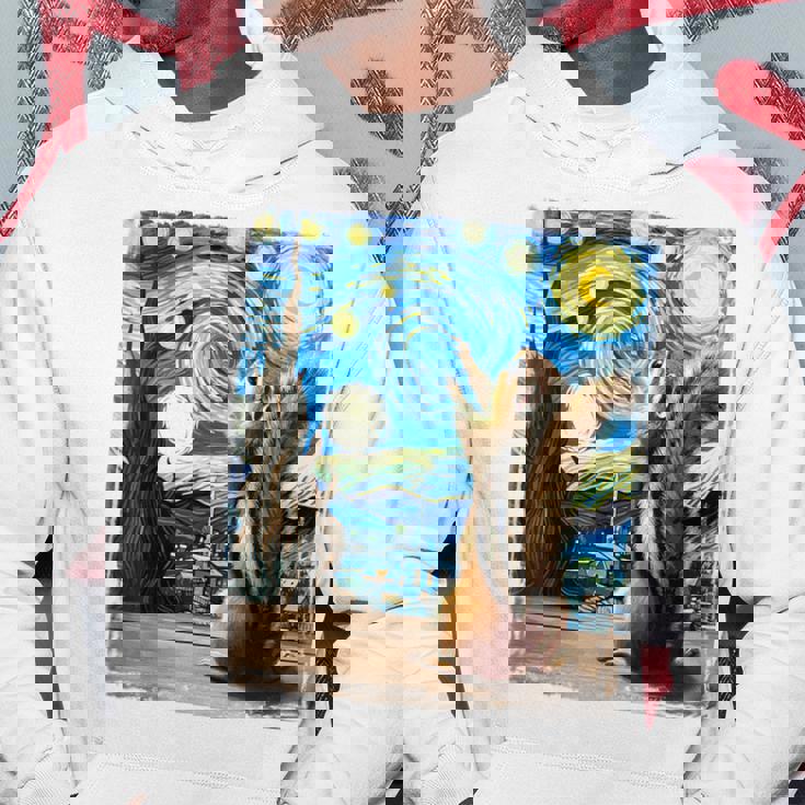 芸術的なシマリスシャツ ゴッホスタイル 星月夜 シマリス パーカー 面白い贈り物