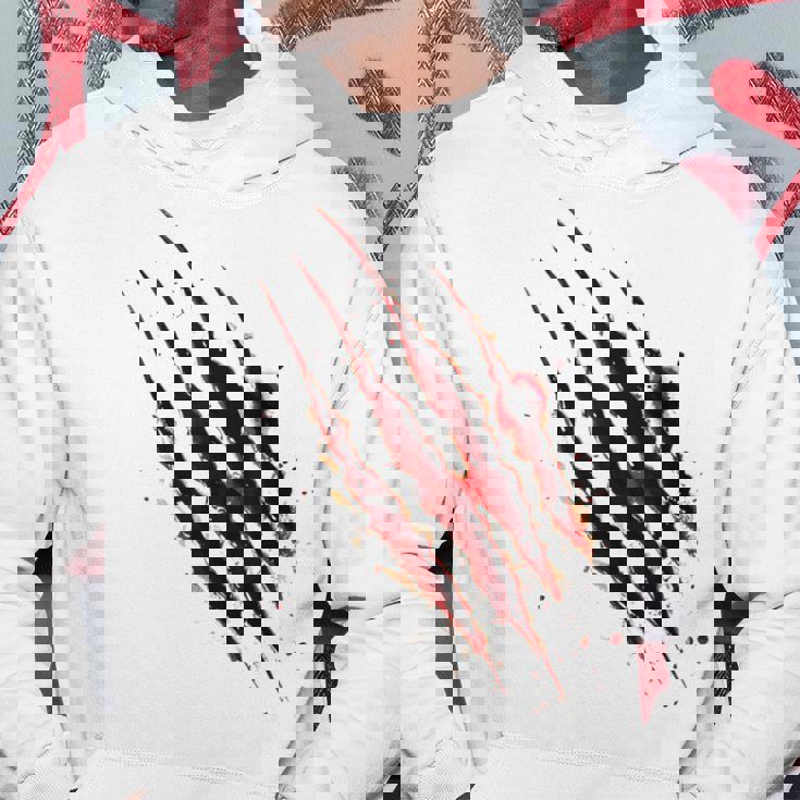 血まみれのシャツ ハロウィン ゾンビ 爪 マーク 血のはね パーカー 面白い贈り物