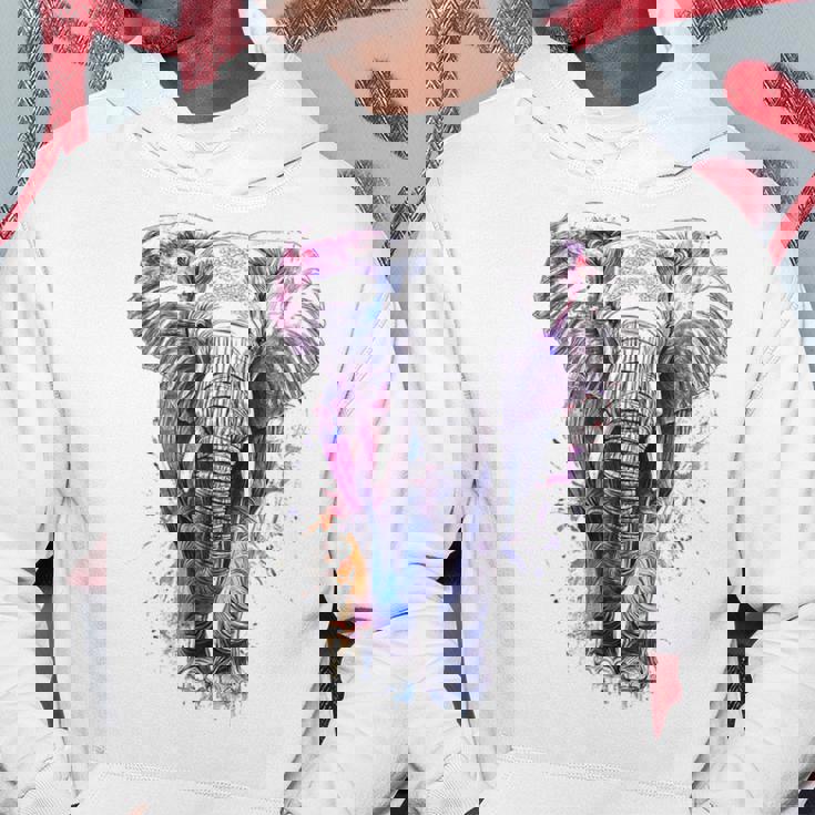 象 抽象画 モチーフ 動物 恋人 アート 象 パーカー 面白い贈り物