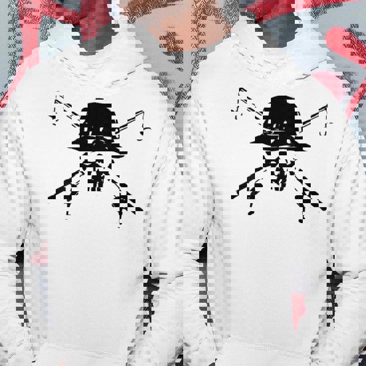 釣り帽子 釣り竿 スカル フィッシング バックプリント パーカー 面白い贈り物