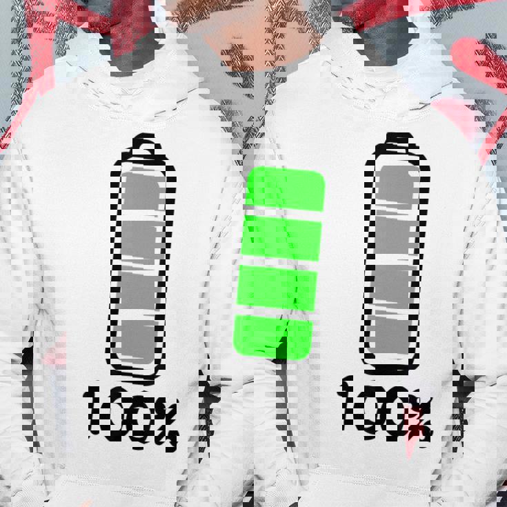 電池 100 フルバッテリー パーカー 面白い贈り物