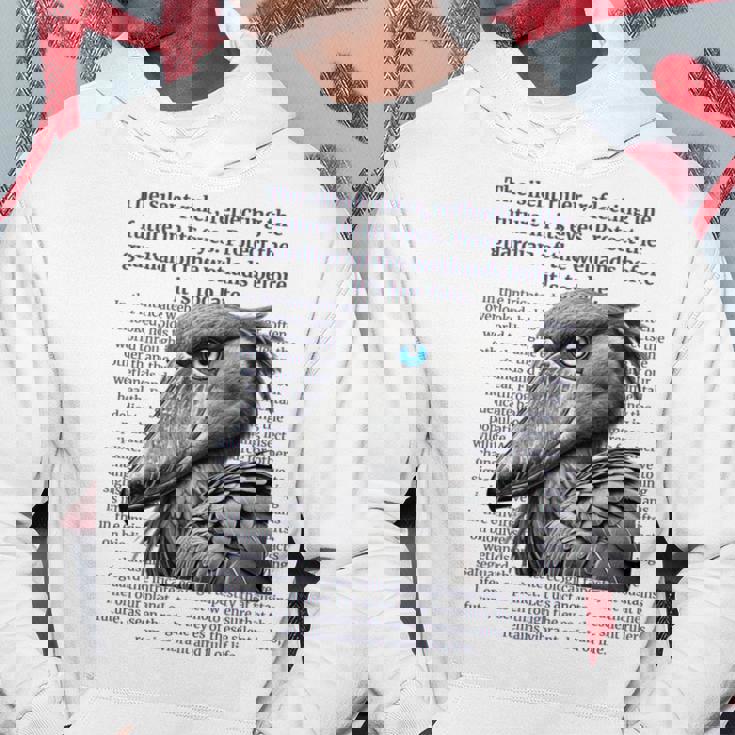 静かなる統治者 – ハシビロコウと湿地の守護 長袖tシャツ パーカー 面白い贈り物