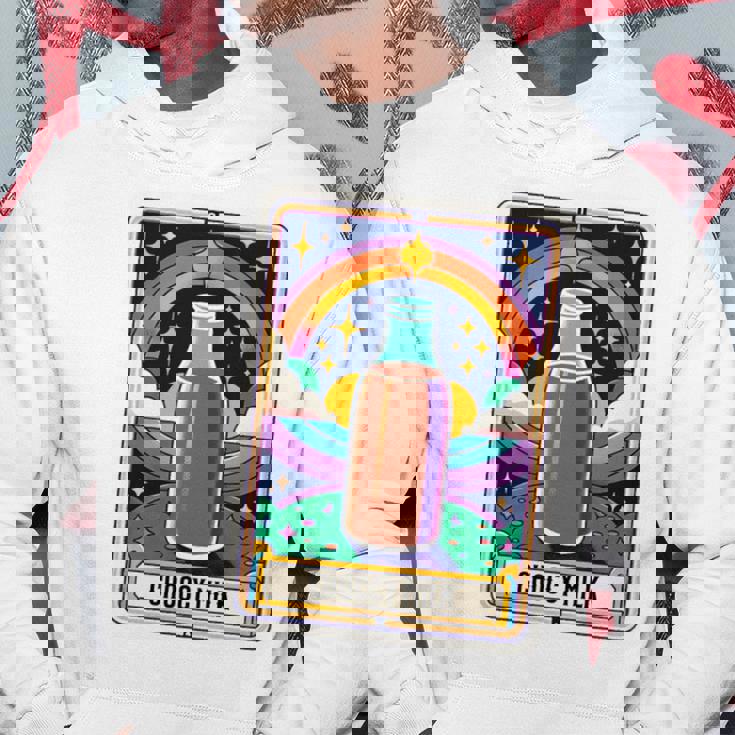 面白い Choccy ミルク タロット カード チョコレート ミルクセーキ 長袖tシャツ パーカー 面白い贈り物