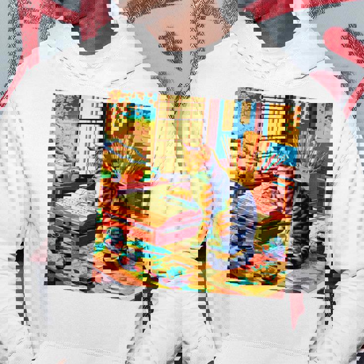 面白いtシャツ 猫 ネコ 読書 勉強 メンズ 猫好き グッズ おもしろ 面白い 服 ネタ 猫の下僕 浮世絵 長袖tシャツ パーカー 面白い贈り物