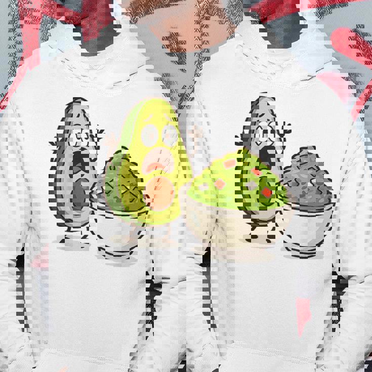 面白いアボカドワカモレ漫画パニック パーカー 面白い贈り物