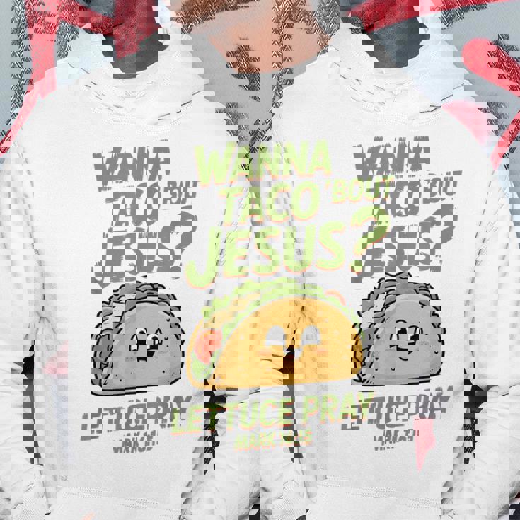 面白いクリスチャンタコス、Wanna Taco 'Bout Jesus パーカー 面白い贈り物