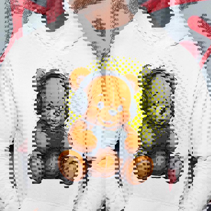 面白いゲームテディホールディングビデオゲームコントローラー。 長袖tシャツ パーカー 面白い贈り物