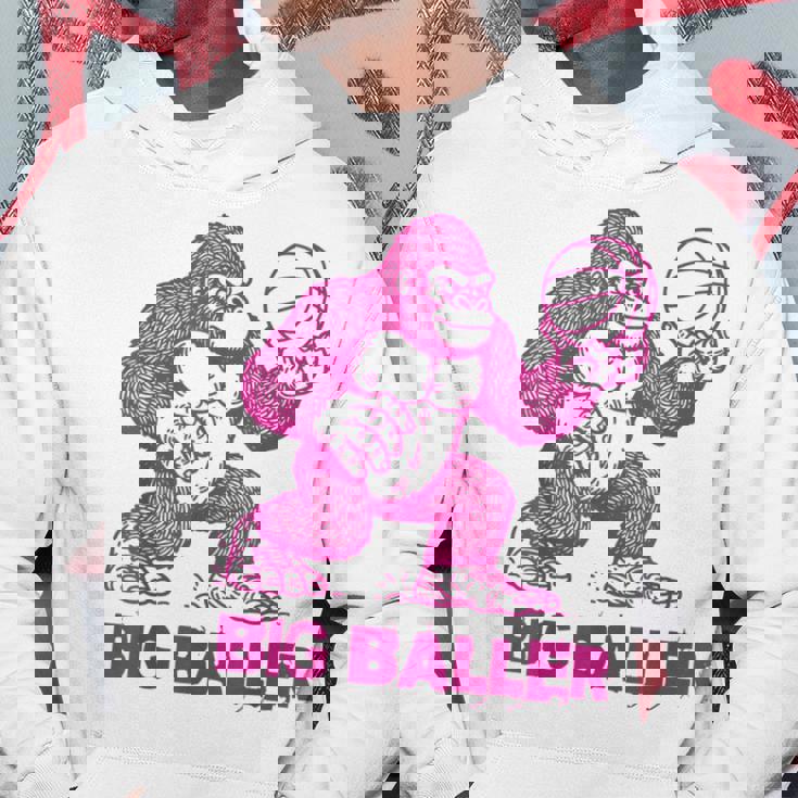 面白いゴリラ遊びバスケットボール ビッグボーラー マネースポーツ パーカー 面白い贈り物