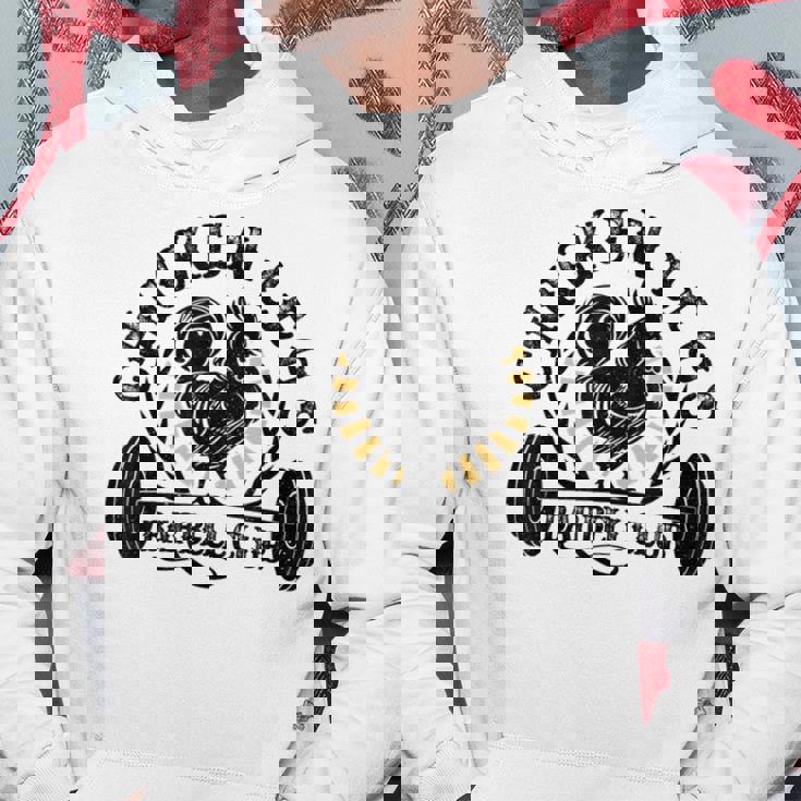 面白いチキンレッグバーベルワークアウトジム。 パーカー 面白い贈り物