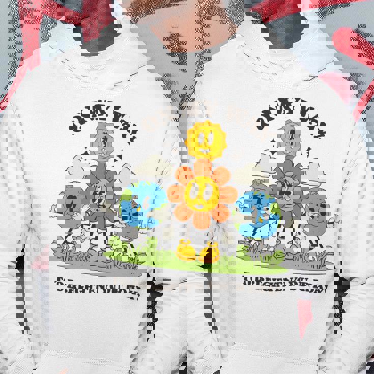 面白いポジティブスマイルサンガーデンハッピーガーデナー植物が育つ 長袖tシャツ パーカー 面白い贈り物