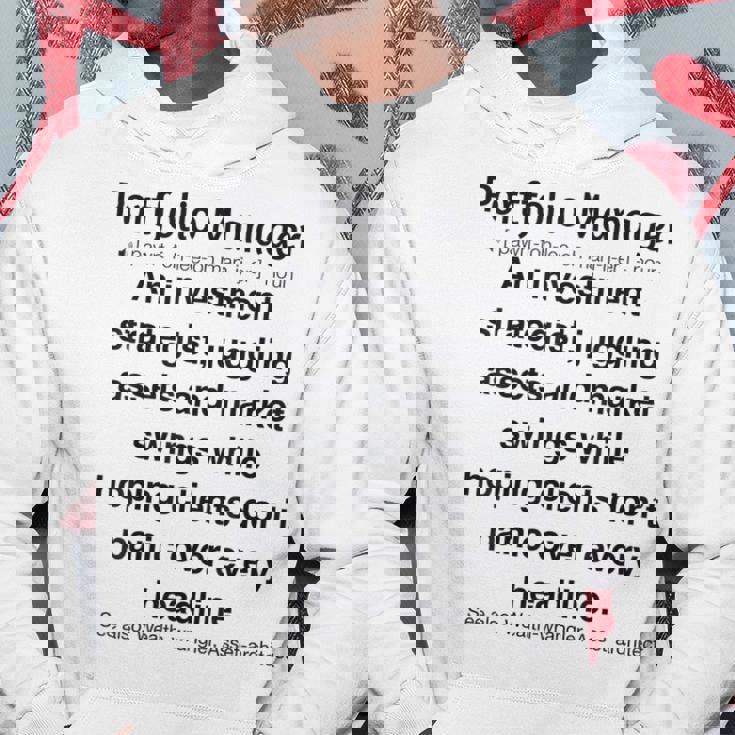 面白いポートフォリオマネージャー パーカー 面白い贈り物