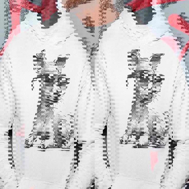 面白いミニチュアピンシャードッグミニピンサングラスデザイン。 パーカー 面白い贈り物