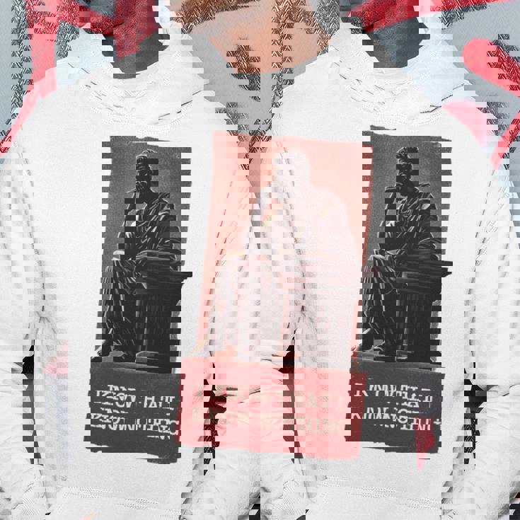 面白い哲学ギフト 哲学者のためのギリシャ語の引用 長袖tシャツ パーカー 面白い贈り物