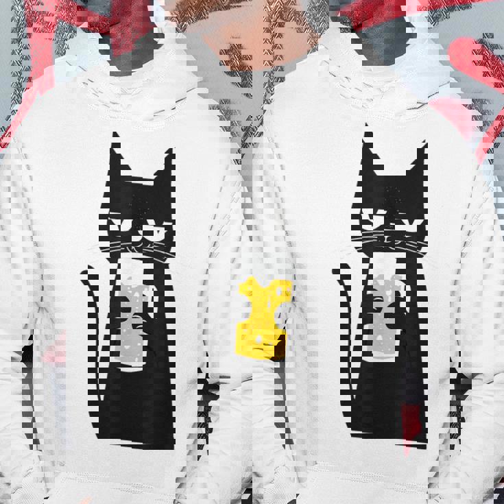 面白い黒猫はビールが大好きおもしろいビール好き パーカー 面白い贈り物