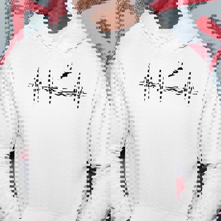 高飛び込みハートライン パルスライン 長袖tシャツ パーカー 面白い贈り物