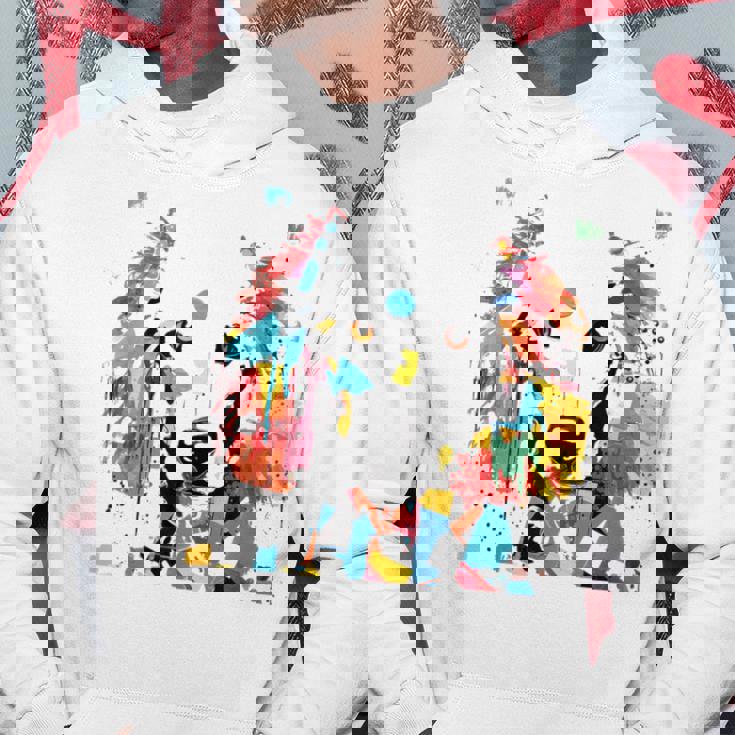 鮮やかな犬のアート スプラッシュカラー 抽象画 パーカー 面白い贈り物