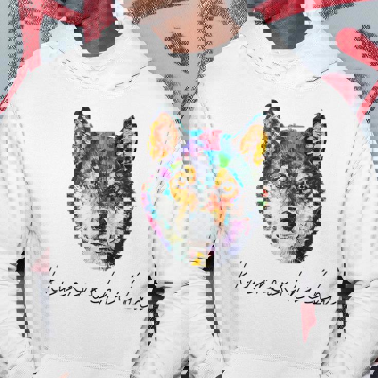 黒柴のグラフィックデザイン パーカー 面白い贈り物