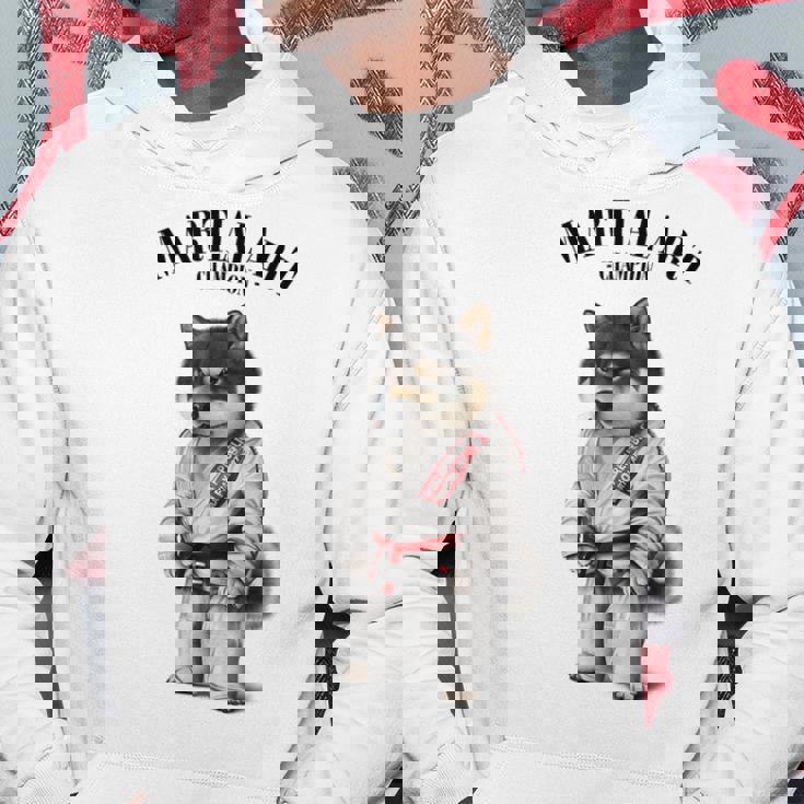 黒柴犬 柔道空手マスター 白柔道師 パーカー 面白い贈り物