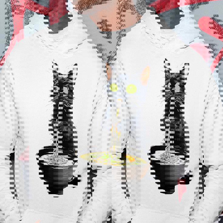 黒猫 ラーメン 麺 和食 パーカー 面白い贈り物