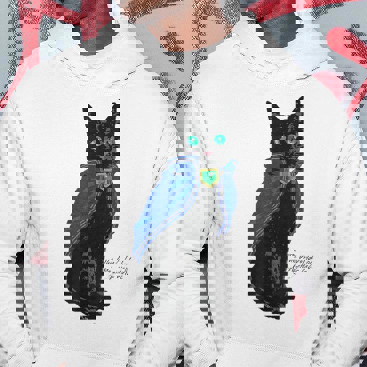 黒猫のウィズ 黒猫 パーカー 面白い贈り物