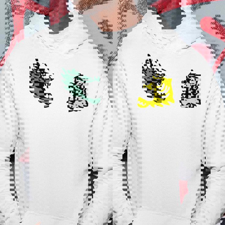 龍 虎 対決 和風キャラクターアート デフォルメポップデザイン パーカー 面白い贈り物