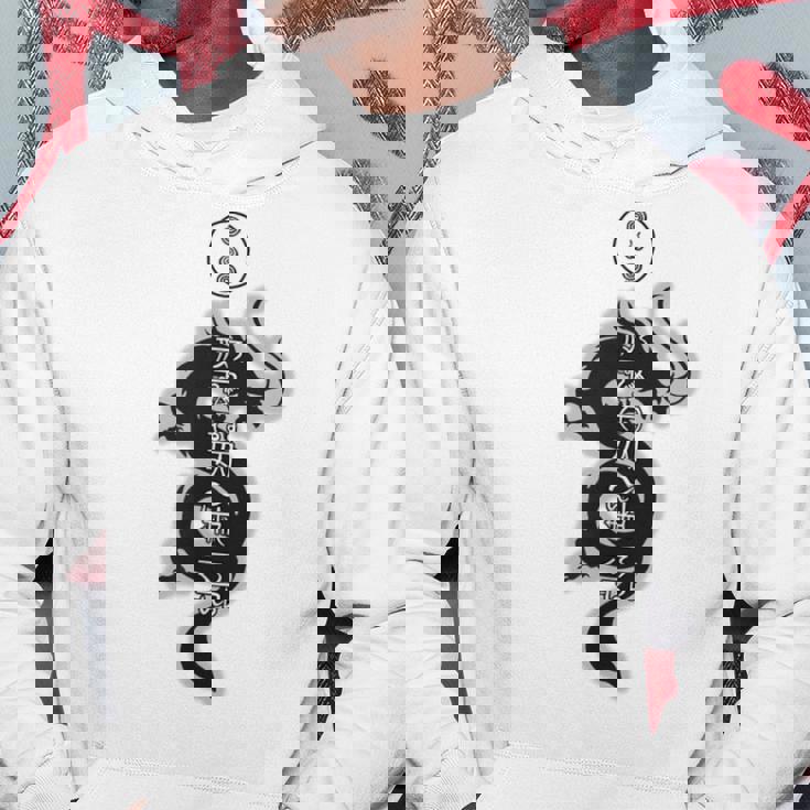 龍体文字 きに むく つる えて フトマニ図 神代文字 龍神様 縄文 かっこいい 開運 言霊 お守り パーカー 面白い贈り物