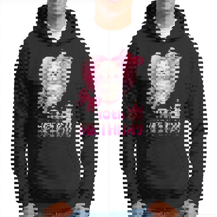 10歳の誕生日 ピンク かわいい 猫 パーカー