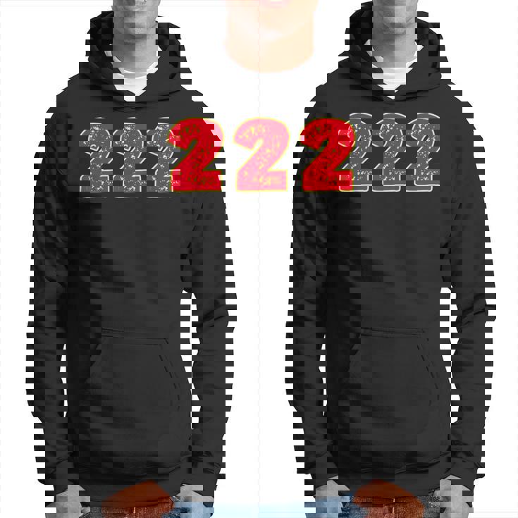 222 エンジェルナンバー Right Place Right Time パーカー