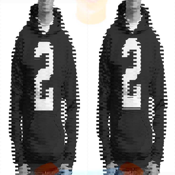 2番の大学スポーツスタイル。ホワイト。 パーカー