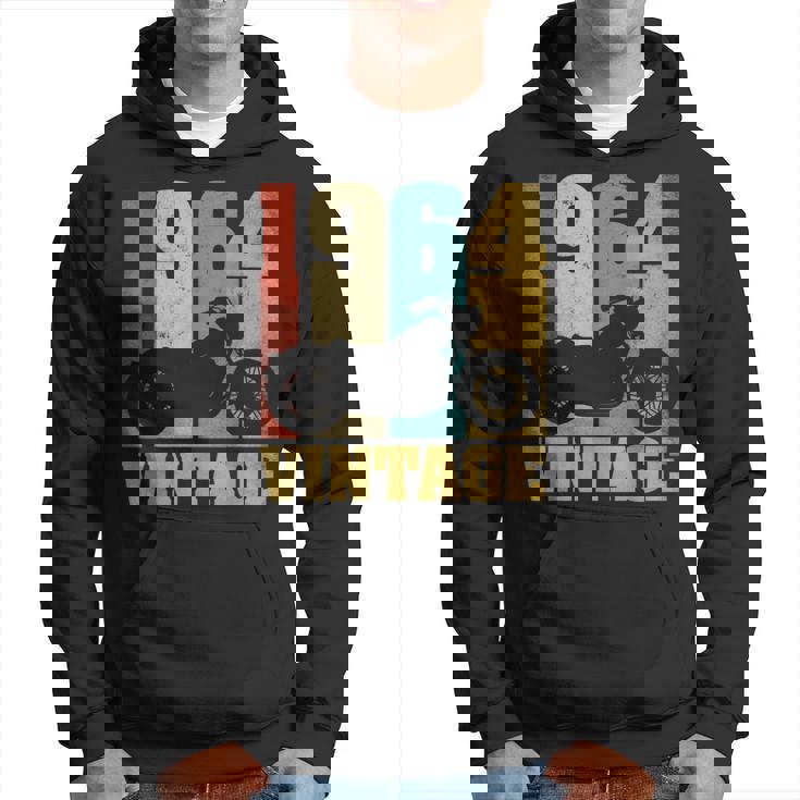 61 歳の誕生日バイカーギフトtシャツ-ヴィンテージ1964バイク パーカー