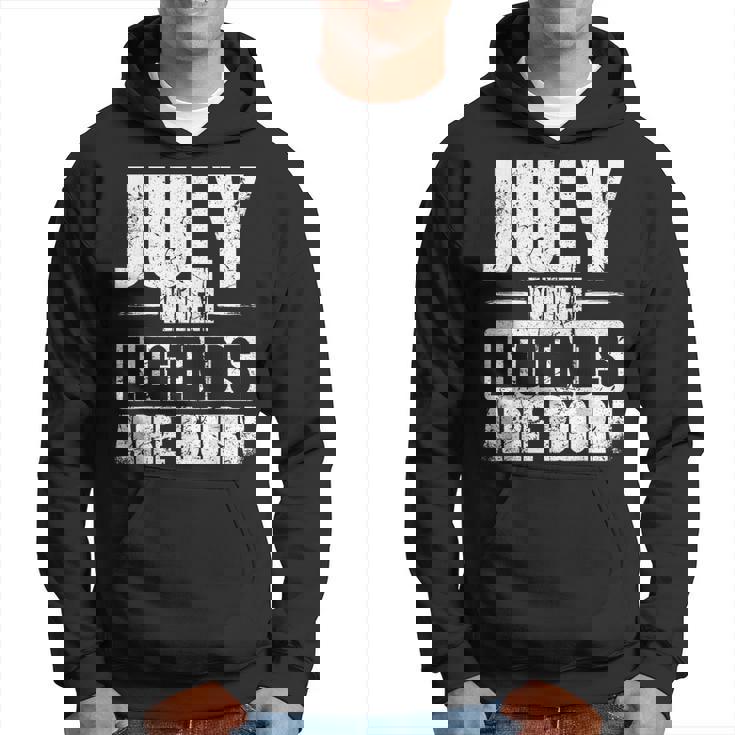 7月 伝説が生まれるとき 誕生月デザイン パーカー