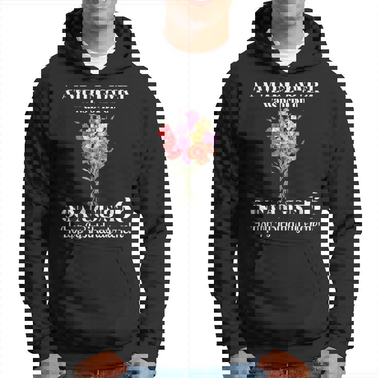 8月6日 誕生 花 グラジオラスとポピー 8月の誕生日 パーカー