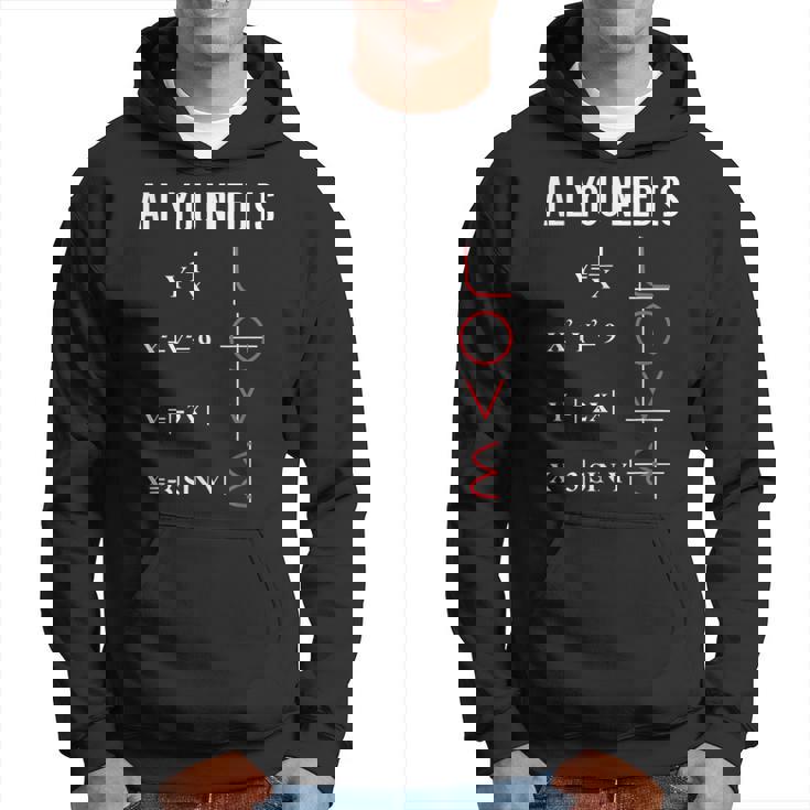 All You Need Is Love 面白くてかわいい数学方程式 パーカー