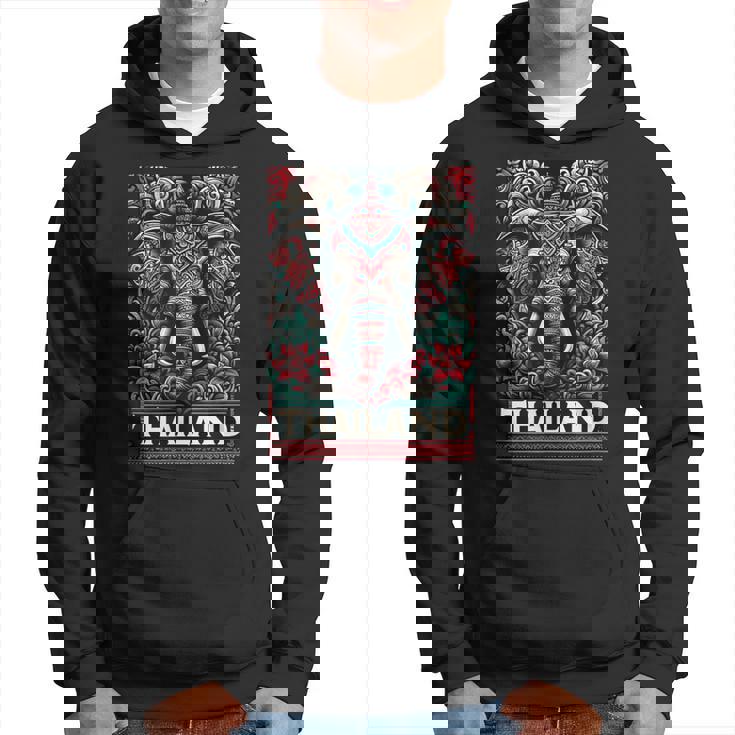 Amezing タイチャン 美しい象 タイ柄 パーカー