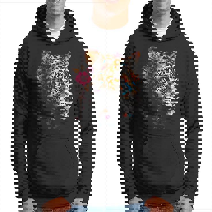 Arte De Flores De Leopardo Leopardo Animal Sudadera