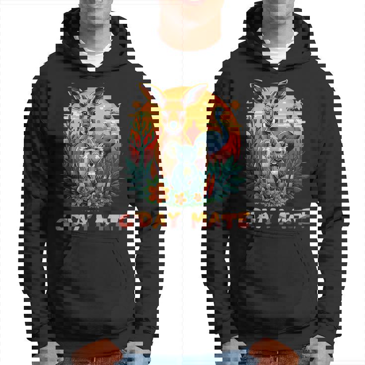 Australia G'day Mate And Aussie Animals Kangaroo Koala Emu パーカー