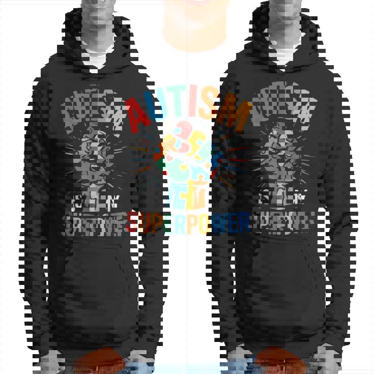 Autism Is Myuperpower 自閉症啓発パズル プライド パーカー