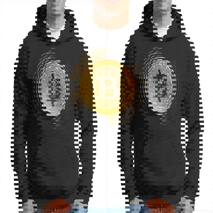 Bitcoin To The Moon And Back、ビットコイン暗号通貨グラフィック パーカー