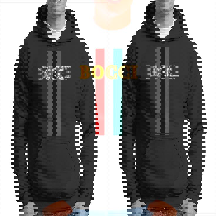 Bocci ぼっち《フェイクゴールド ロゴ》緑 赤 ライン【変なデザイン屋さん】陰キャ オタク ブランド パロディ 面白 パーカー