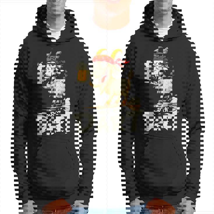 Bock Auf Dart ヤギとビールジョッキ 面白いダーツプレーヤー パーカー