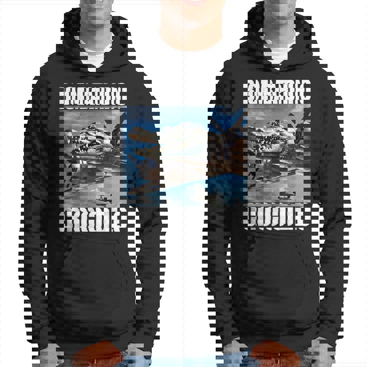 Bombardino Crocodilo イタリアンブレインロットミーム パーカー