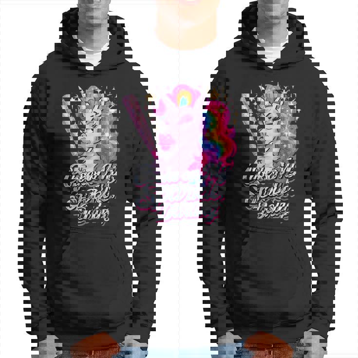 Choke On My Radiance 面白いユニコーンレインボーアティチュード パーカー