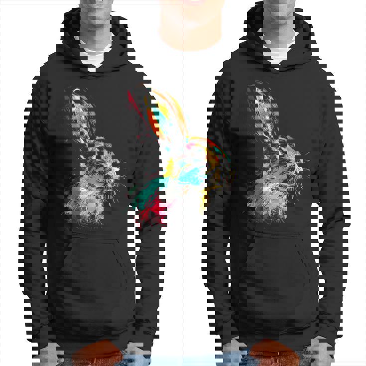 Conejo Colorido Animal Motivo Arte Conejo Sudadera