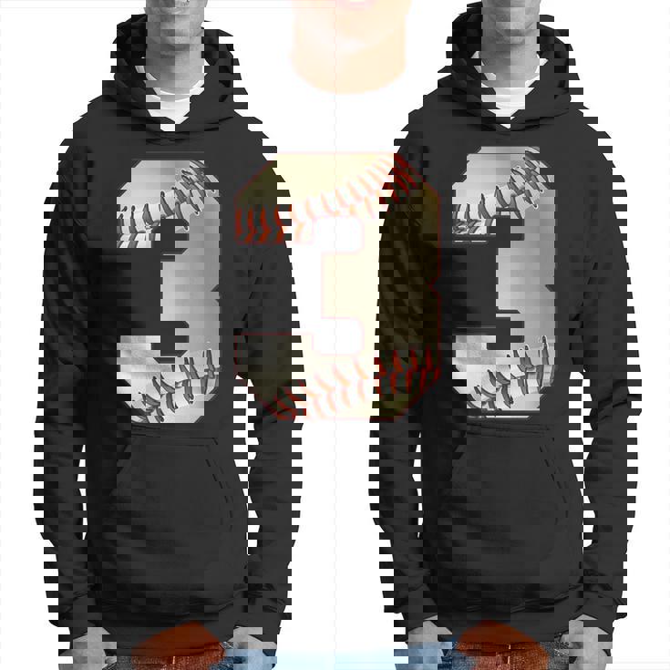 Cool 3 3番 数字 バースデーパーティー 3番目 野球 誕生日 パーカー