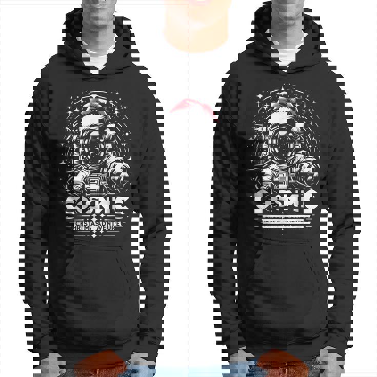 Cosmic Christmas Adventure ヴィンテージ宇宙飛行士サンタスペース パーカー