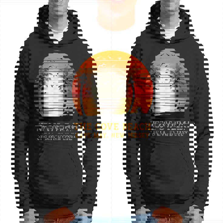 The Cove Beach Cape May New Jersey ビンテージ サンセット レトロ 太陽 パーカー